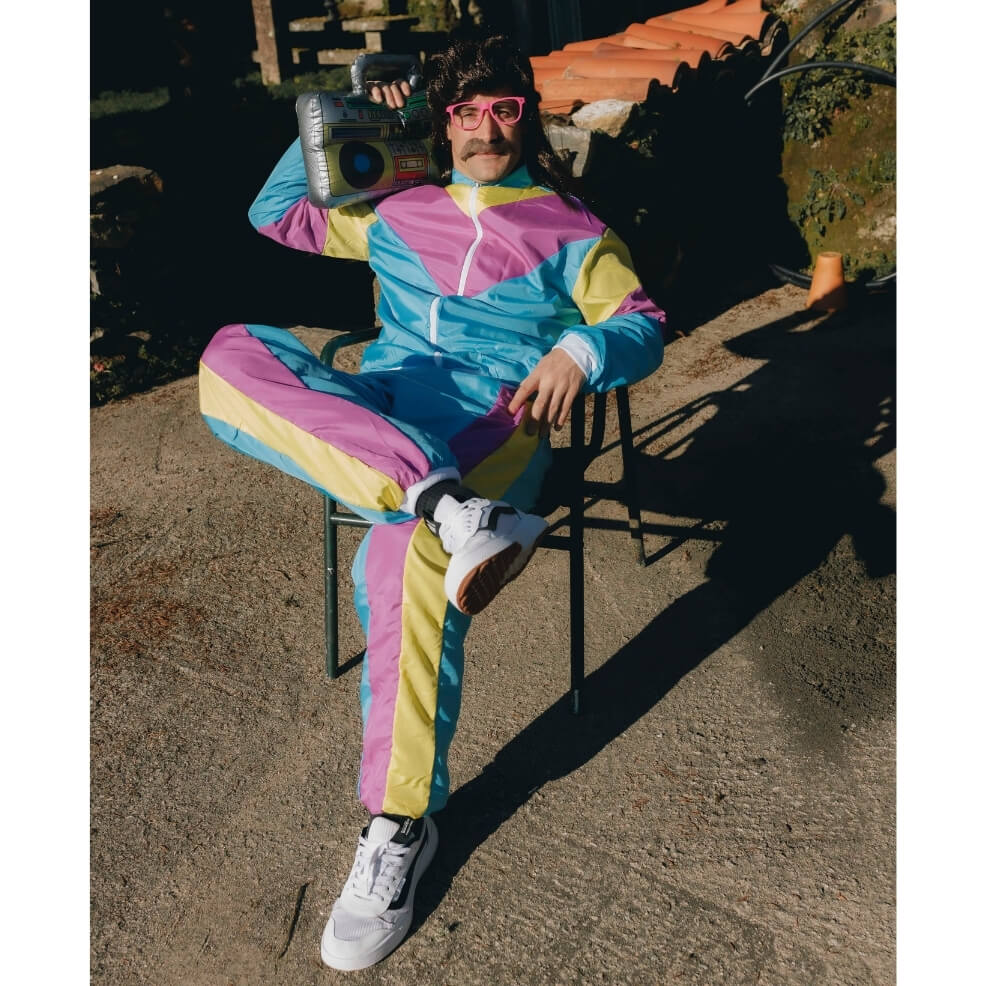 Déguisement de Jogging des Années 80 Bleu pour homme