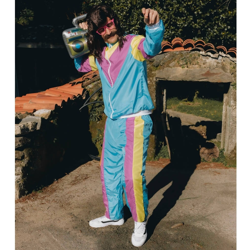 Déguisement de Jogging des Années 80 Bleu pour homme