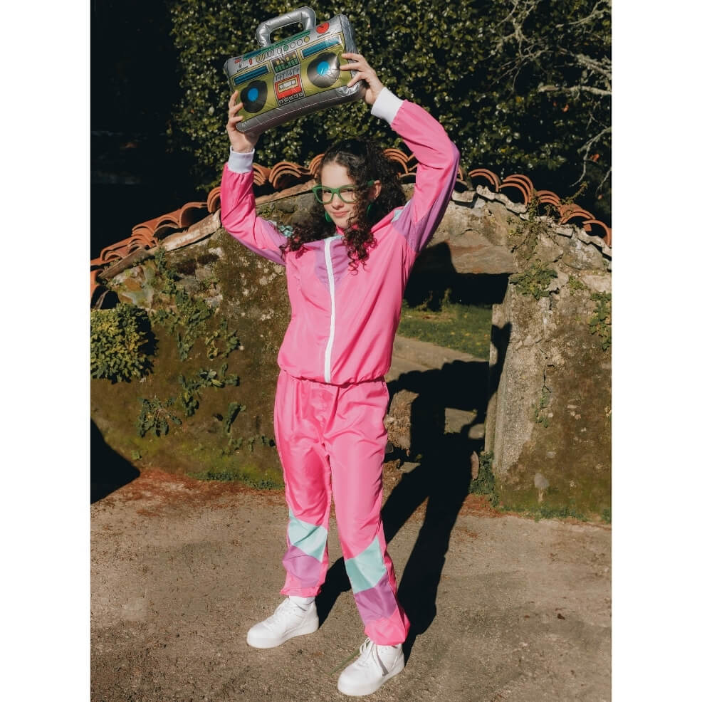 Déguisement de Jogging des Années 80 Fuchsia pour adulte