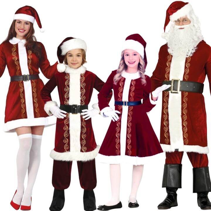 Déguisements de groupe Père et Mère Noël
