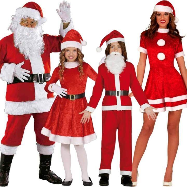 Déguisements de groupe Père et Mère Noël Rouge