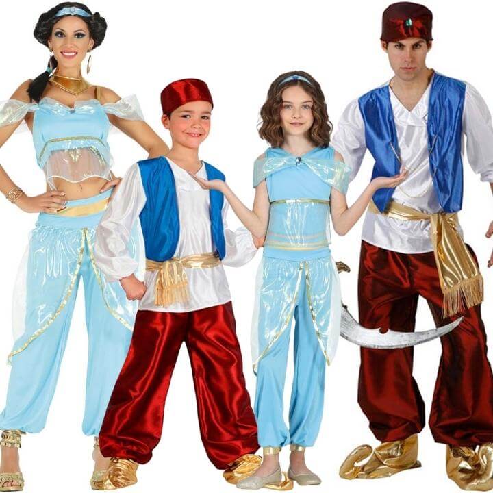 Déguisements de groupe Aladdin et Jasmine