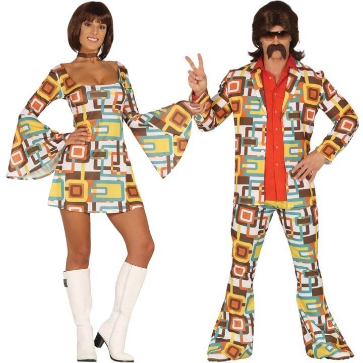 Déguisements de couple Années 70 Retro
