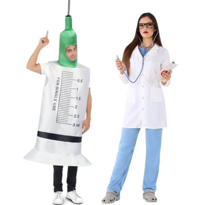 Déguisements de couple Médecin et Seringue