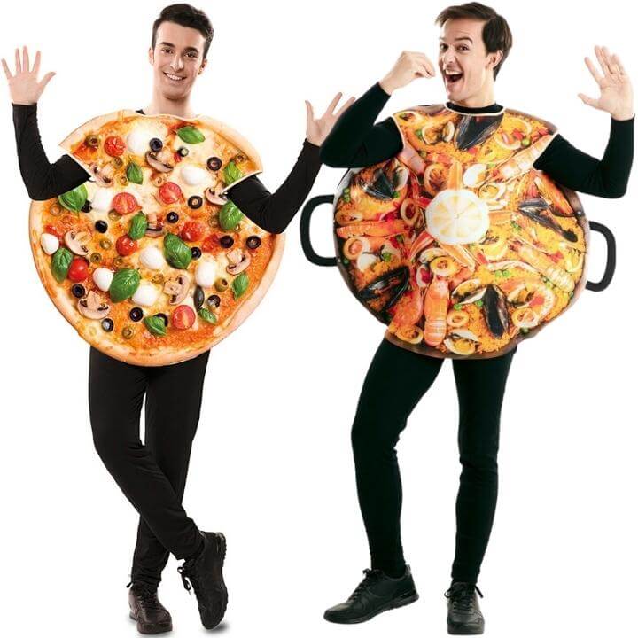 Déguisements de couple Pizza et Paella