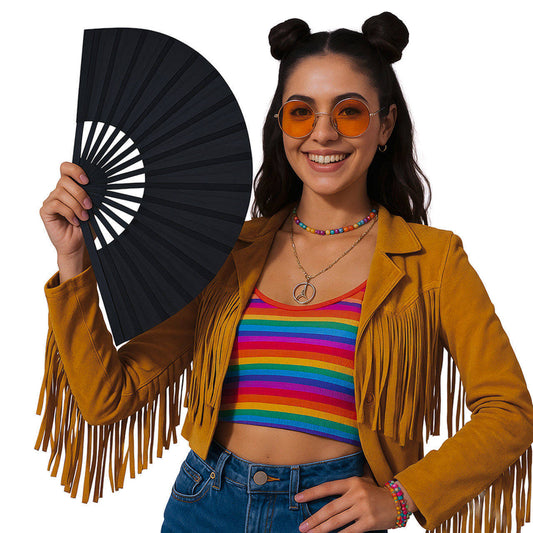 Éventail Noir Grand