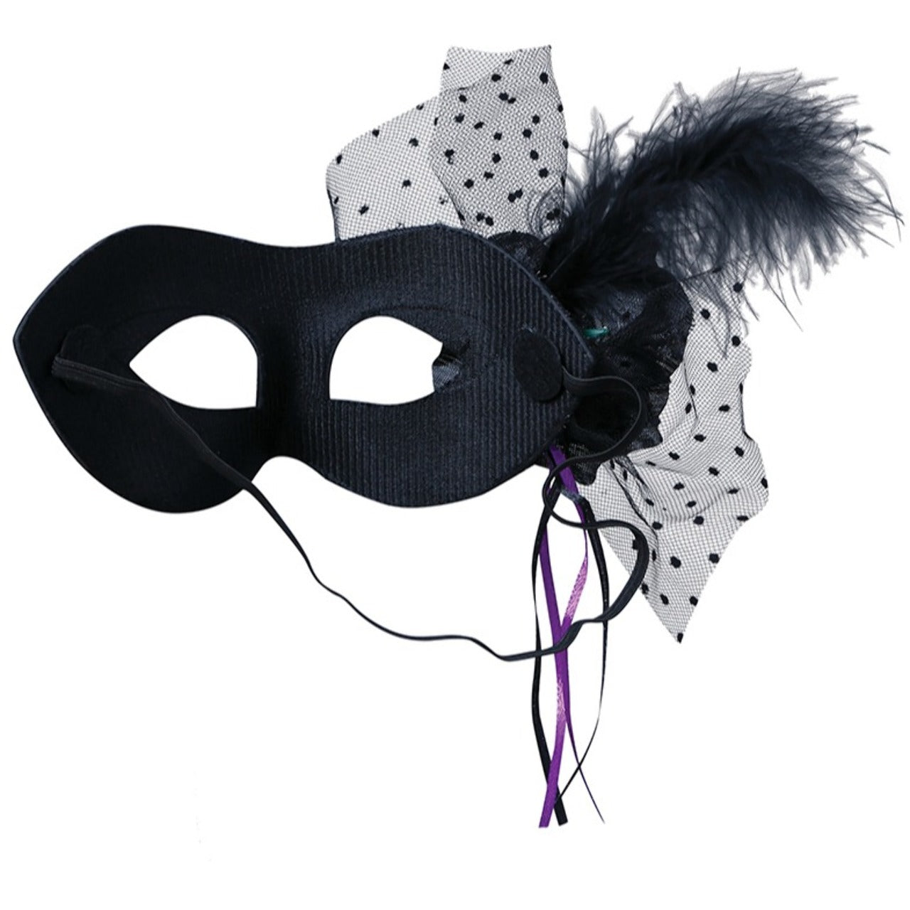 Loup à paillettes Noires et Argentées