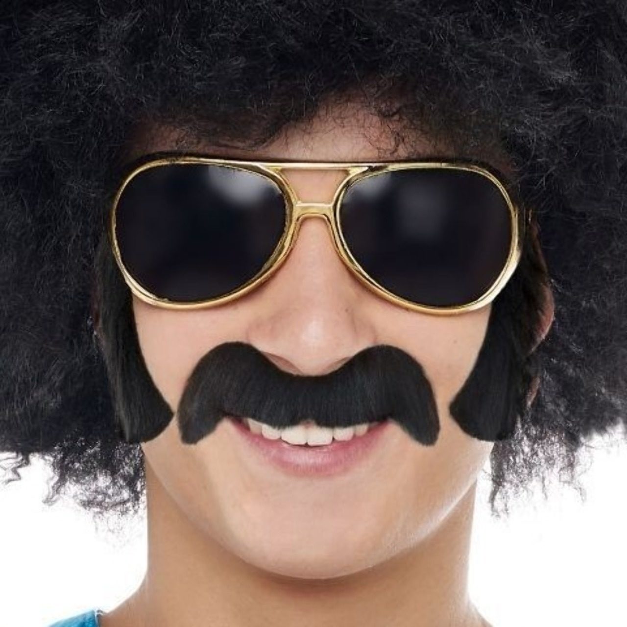 Moustache et Favoris Noirs