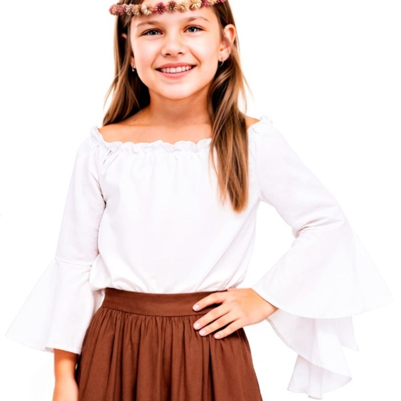 Blouse Médiévale à Volants enfant