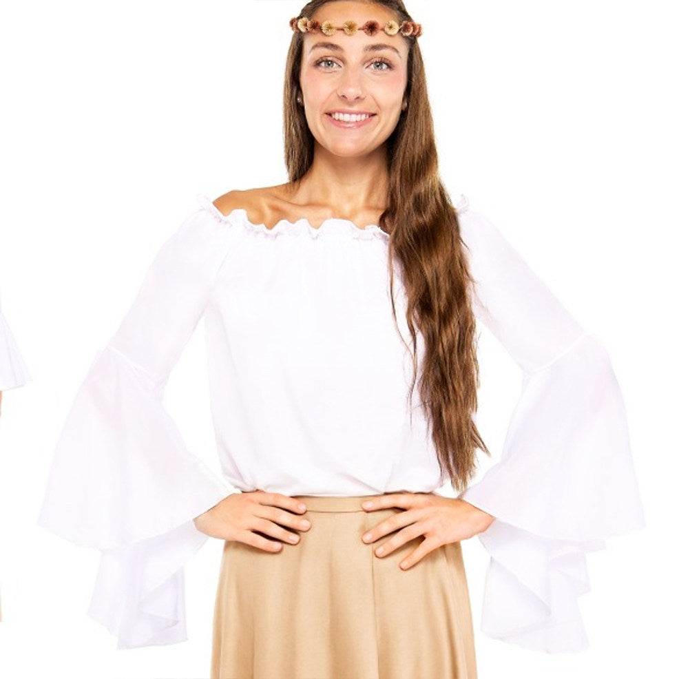 Blouse Médiévale à Volants femme