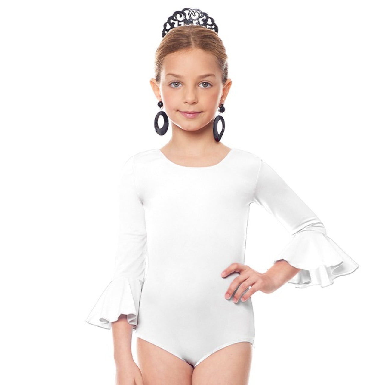 Body Flamenco Blanc pour enfant