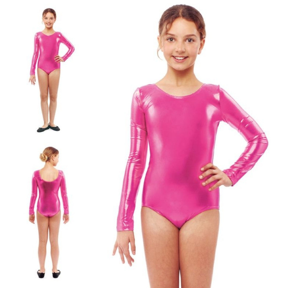 Body Rose Métallisé enfant