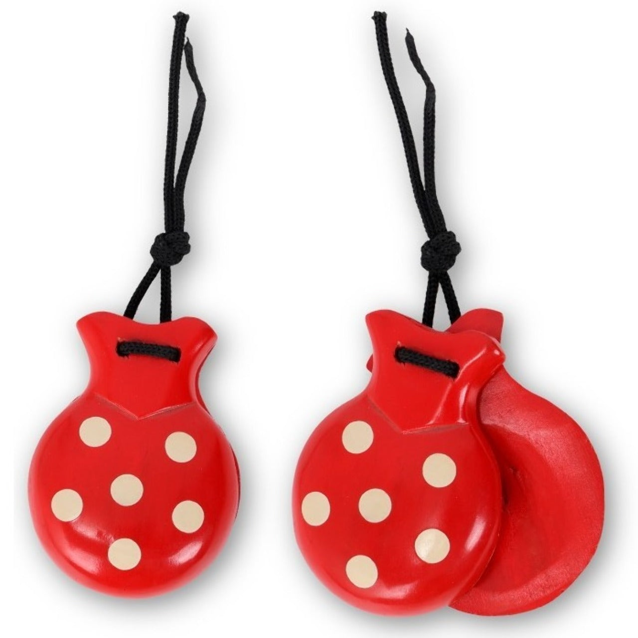 Castagnettes de flamenco Rouges et Blanches