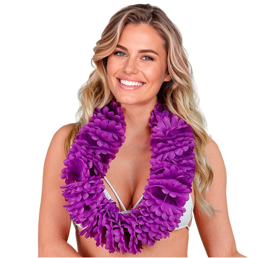 Collier Hawaïen Lilas Deluxe
