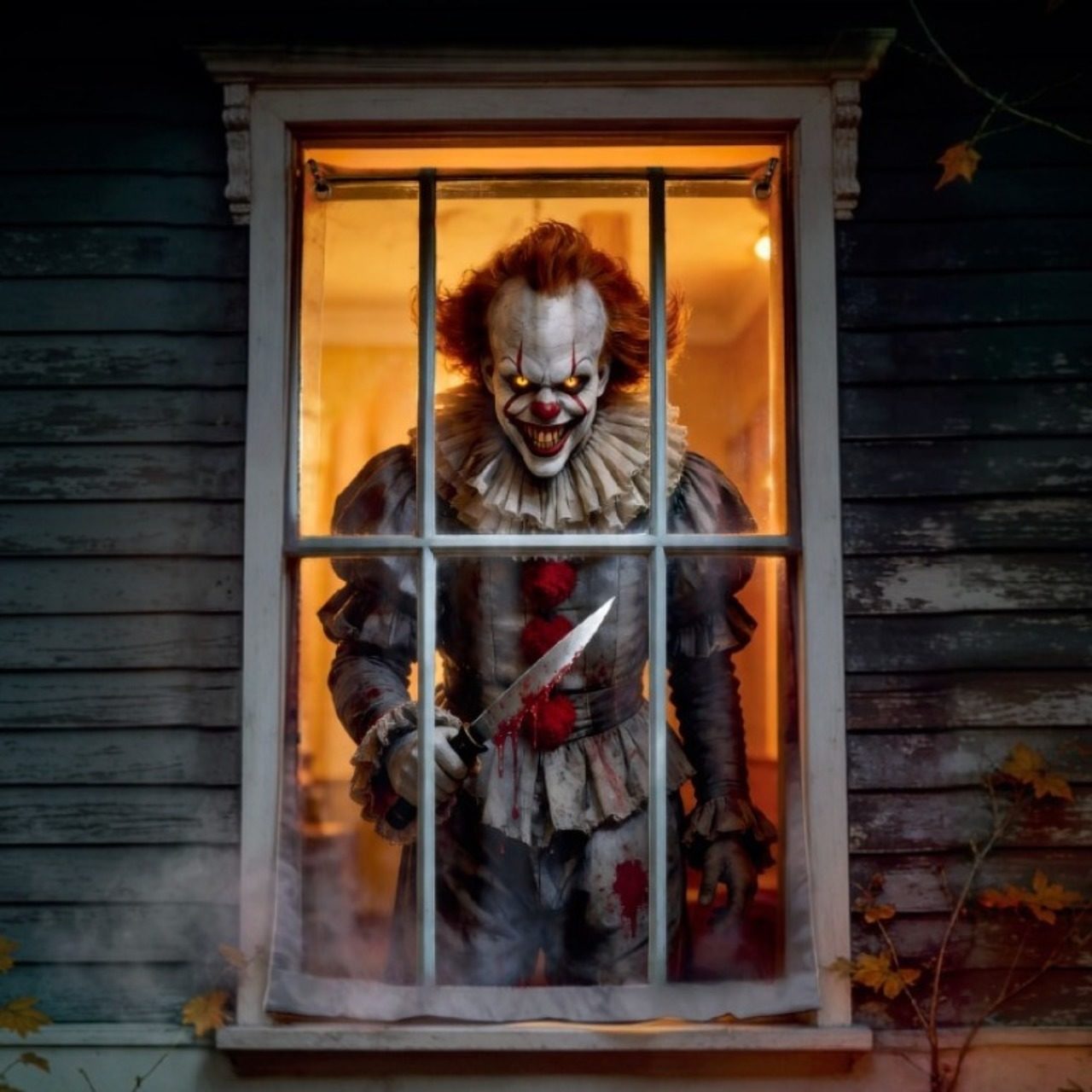Rideau de clown Halloween