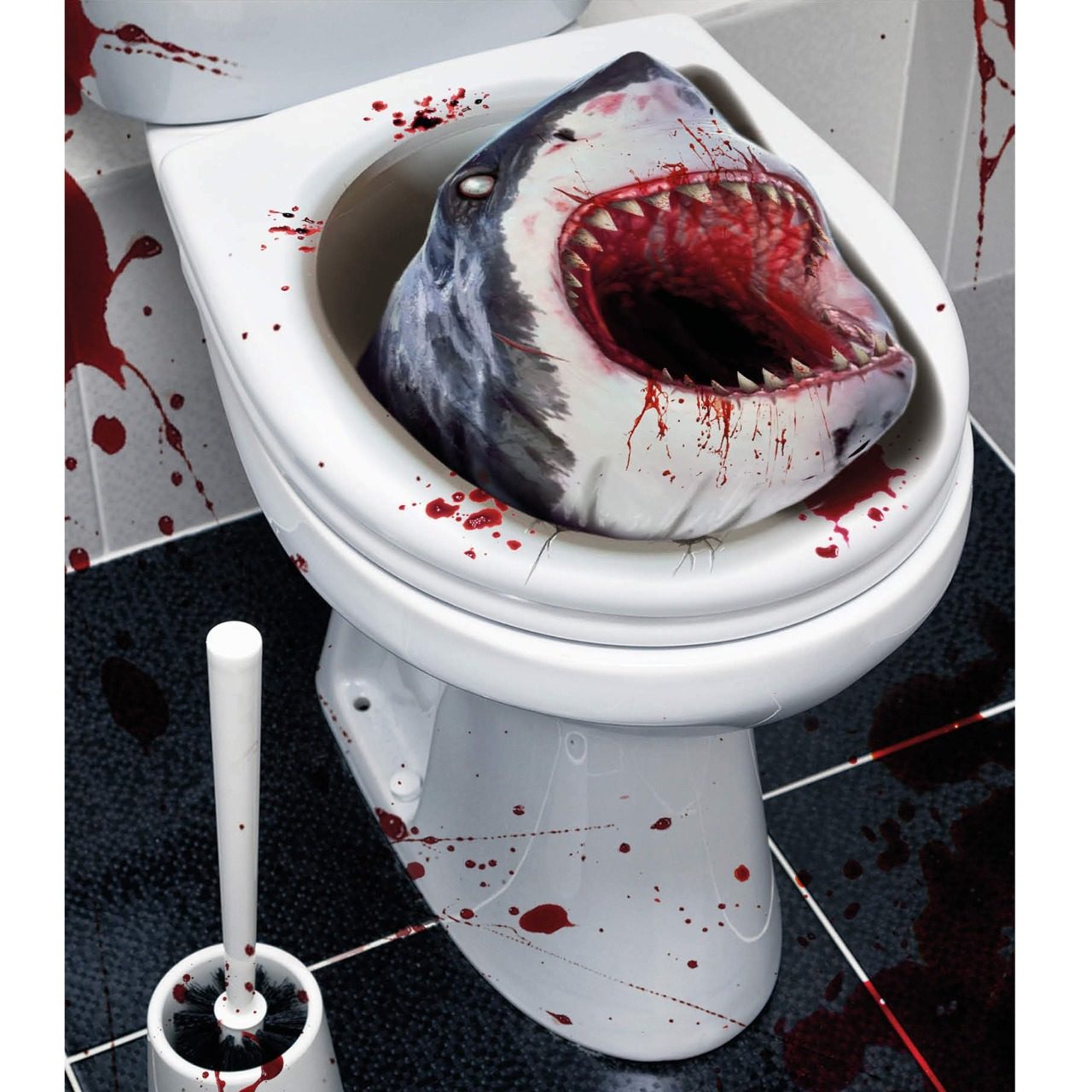 Décoration de toilettes en forme de requin