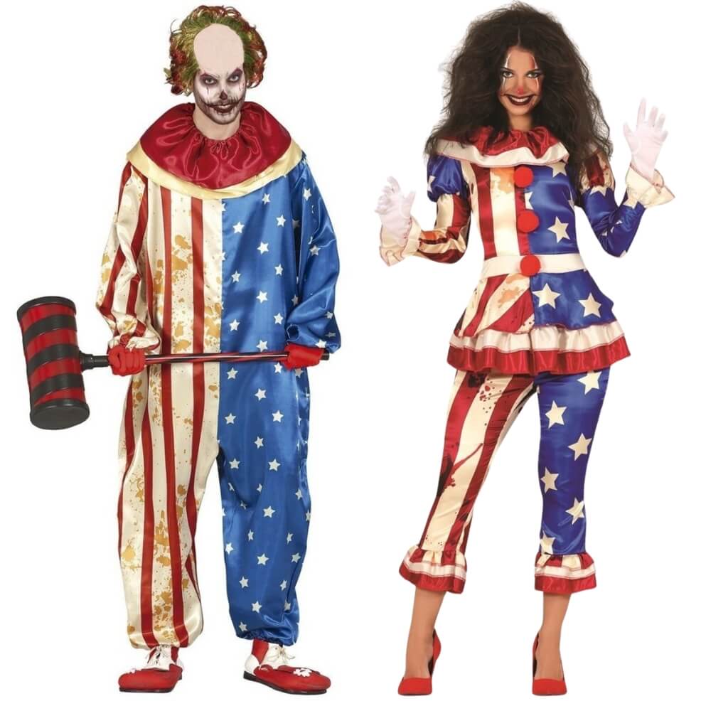Déguisements de couple Clowns Tueurs USA