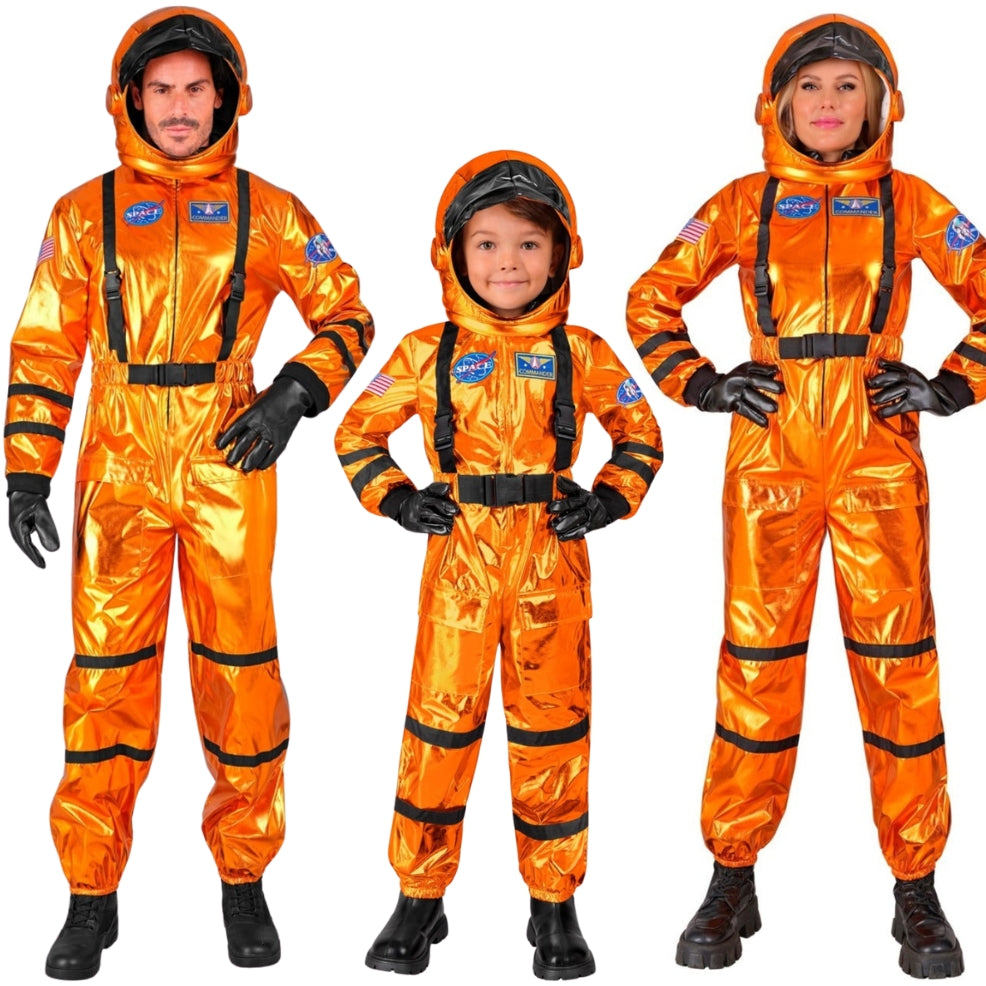 Déguisements de groupe Astronautes Space Orange