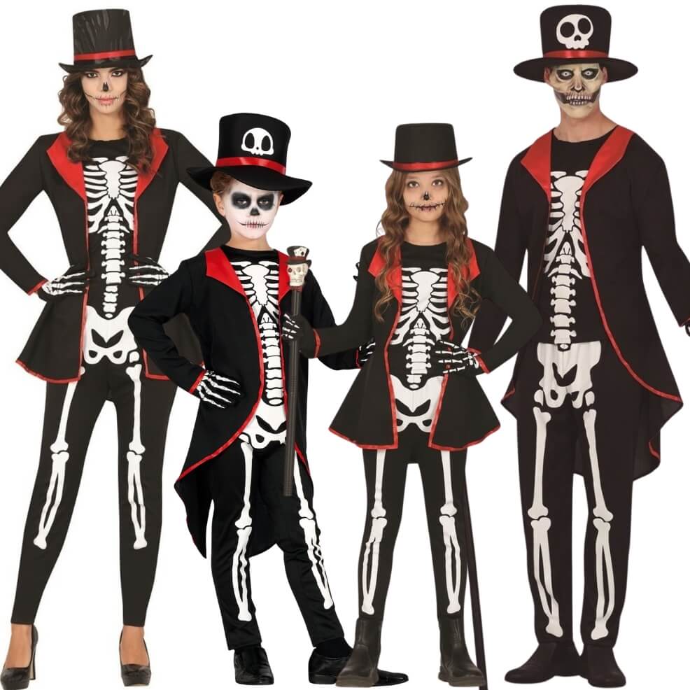 Déguisements de groupe Squelettes Élégants