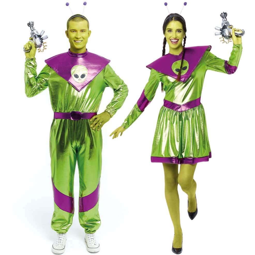 Déguisements de couple Alien Vert