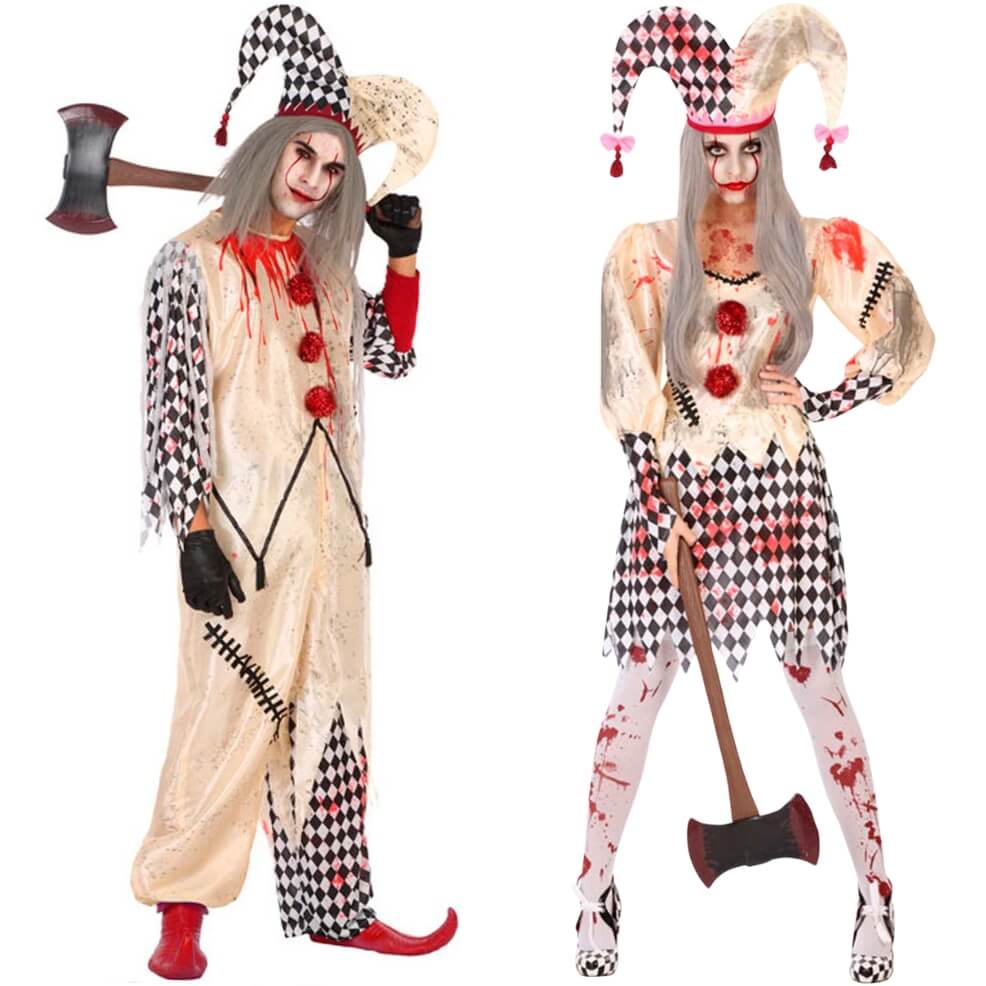Déguisements de Couple Arlequin Sanglant