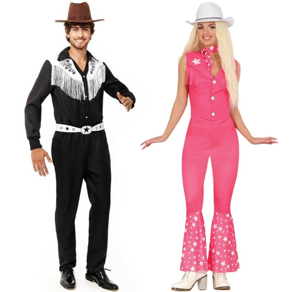 Déguisements de couple de Barbie et Ken Cowboy