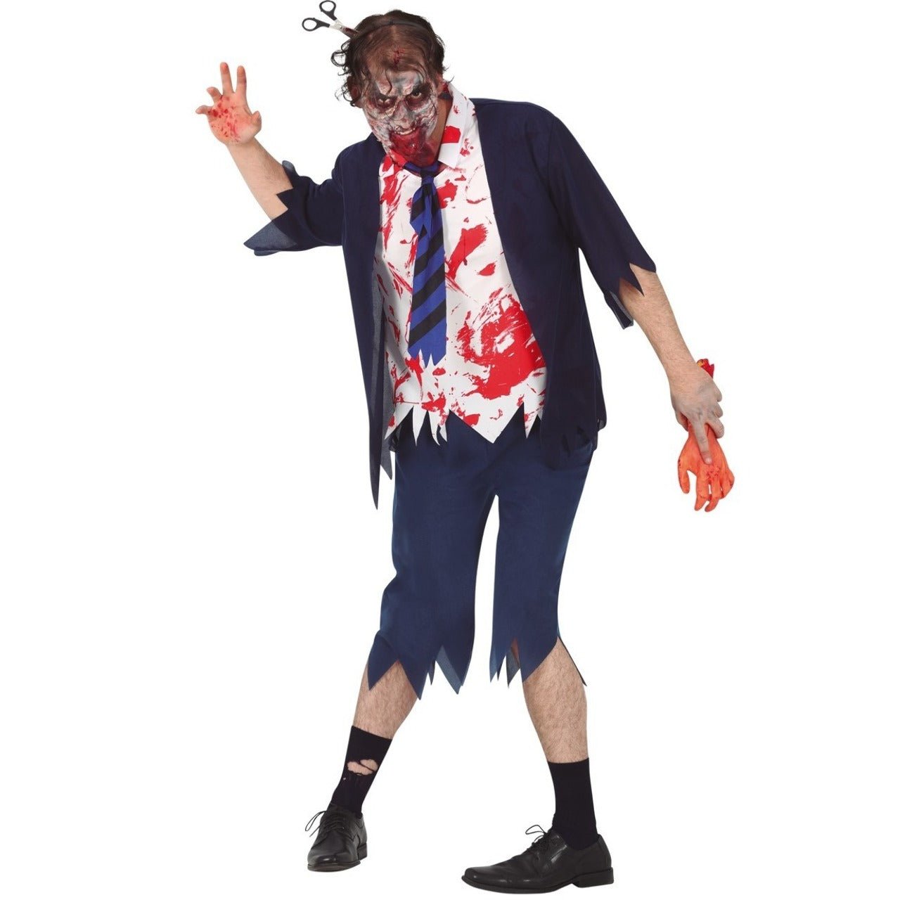 Déguisement de couple Écolier Zombie Bleu