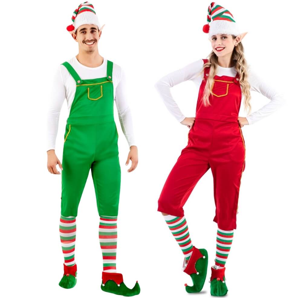 Déguisement de couple Lutins Salopette