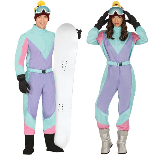 Déguisements de couple Skieurs Bleus