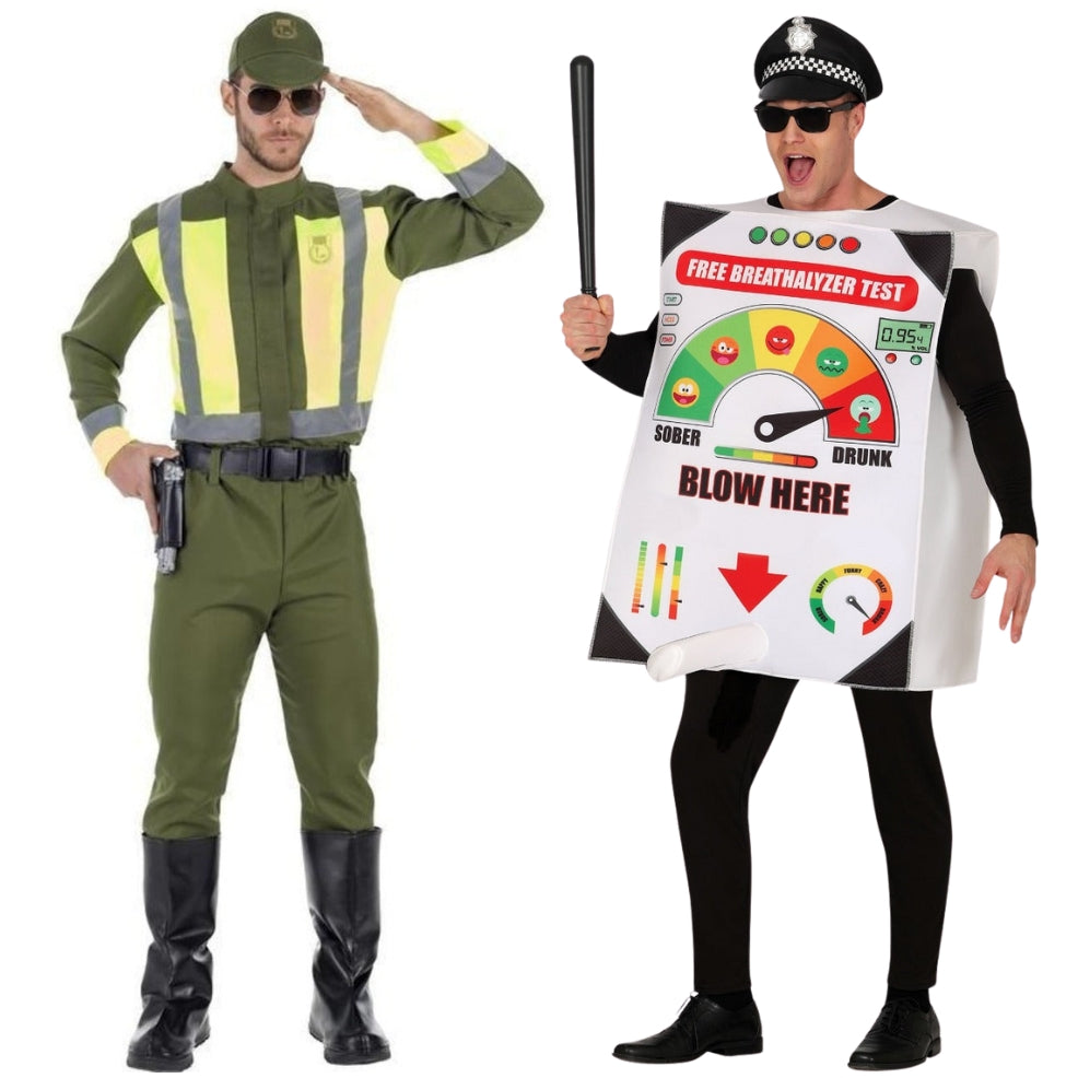 Déguisements en couple de Policier et d’Alcootest