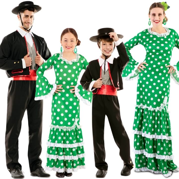 Déguisements en groupe de Sevillana et Cordobés