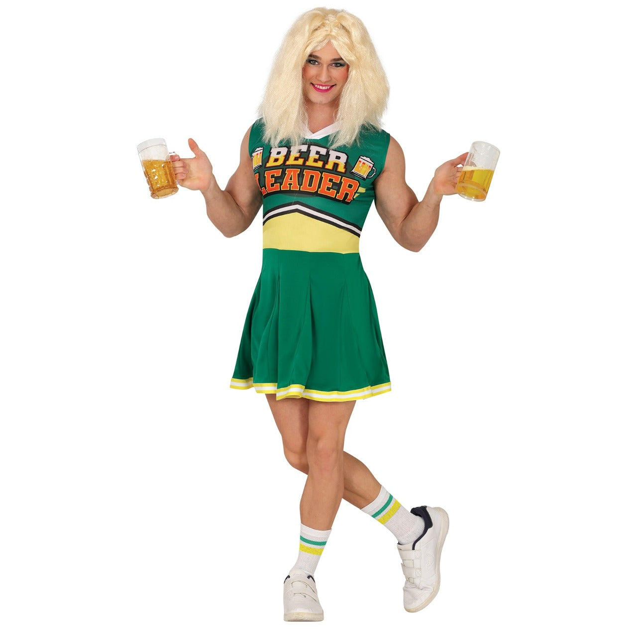 Déguisement de Pom-pom girl Beer Vert pour homme