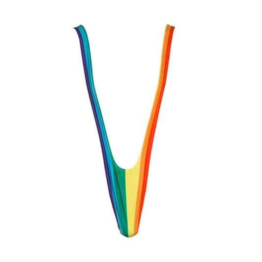 Déguisement de Borat Mankini Arc-en-ciel pour adulte