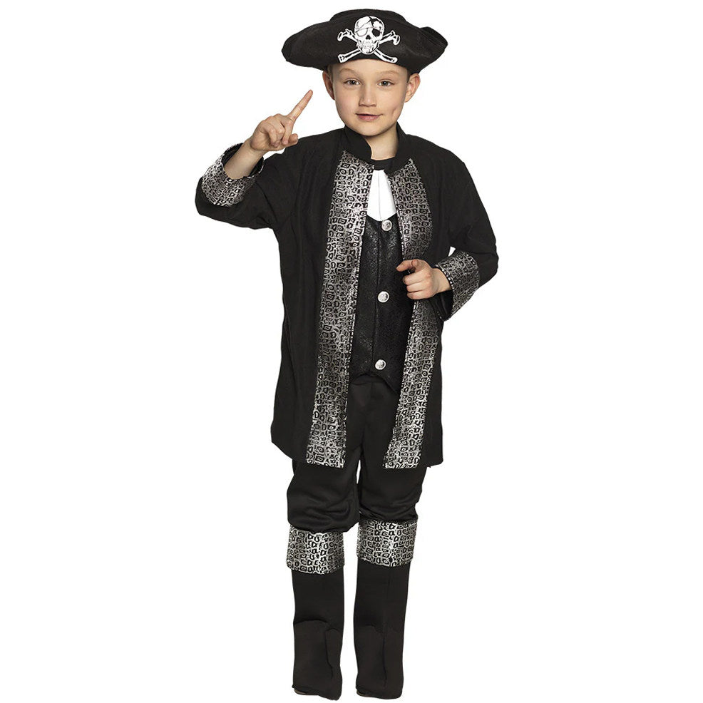Déguisement de Capitaine Pirate Noir pour enfant