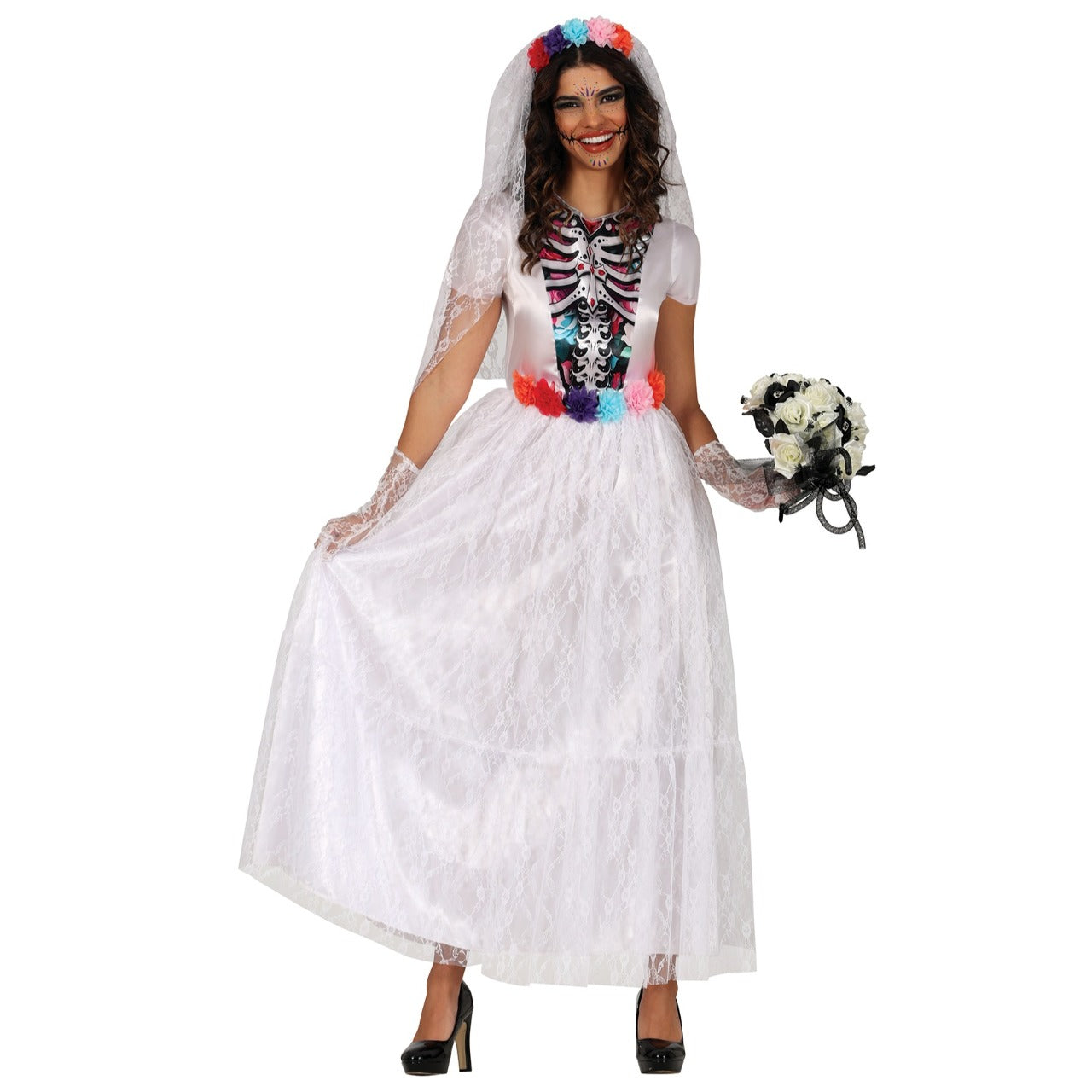 Déguisement de Catrina Mariée Blanche pour femme