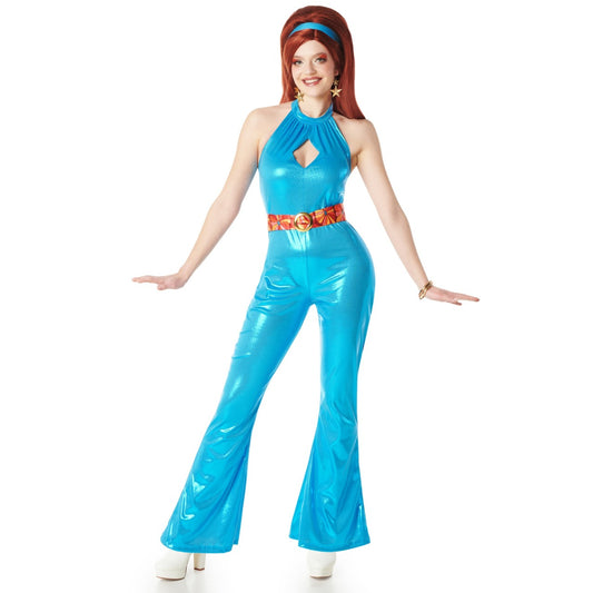 Déguisement Disco Floral Années 70 pour femme