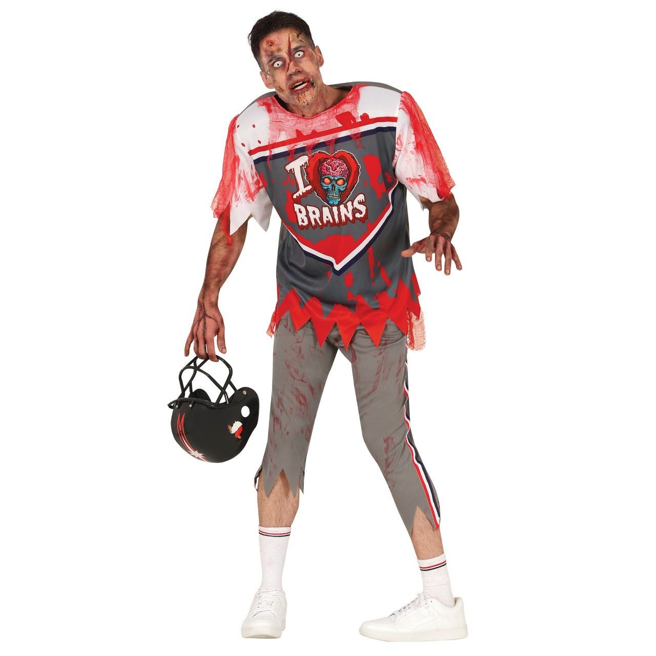 Déguisement de Joueur de Rugby Zombie Brains pour homme