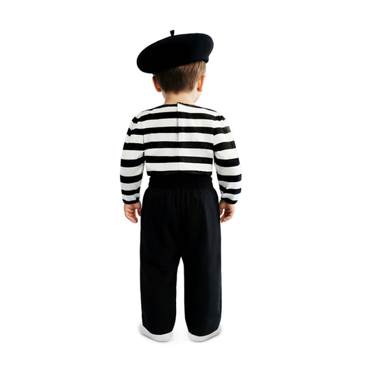 Déguisement de mime avec nœud pour bébé