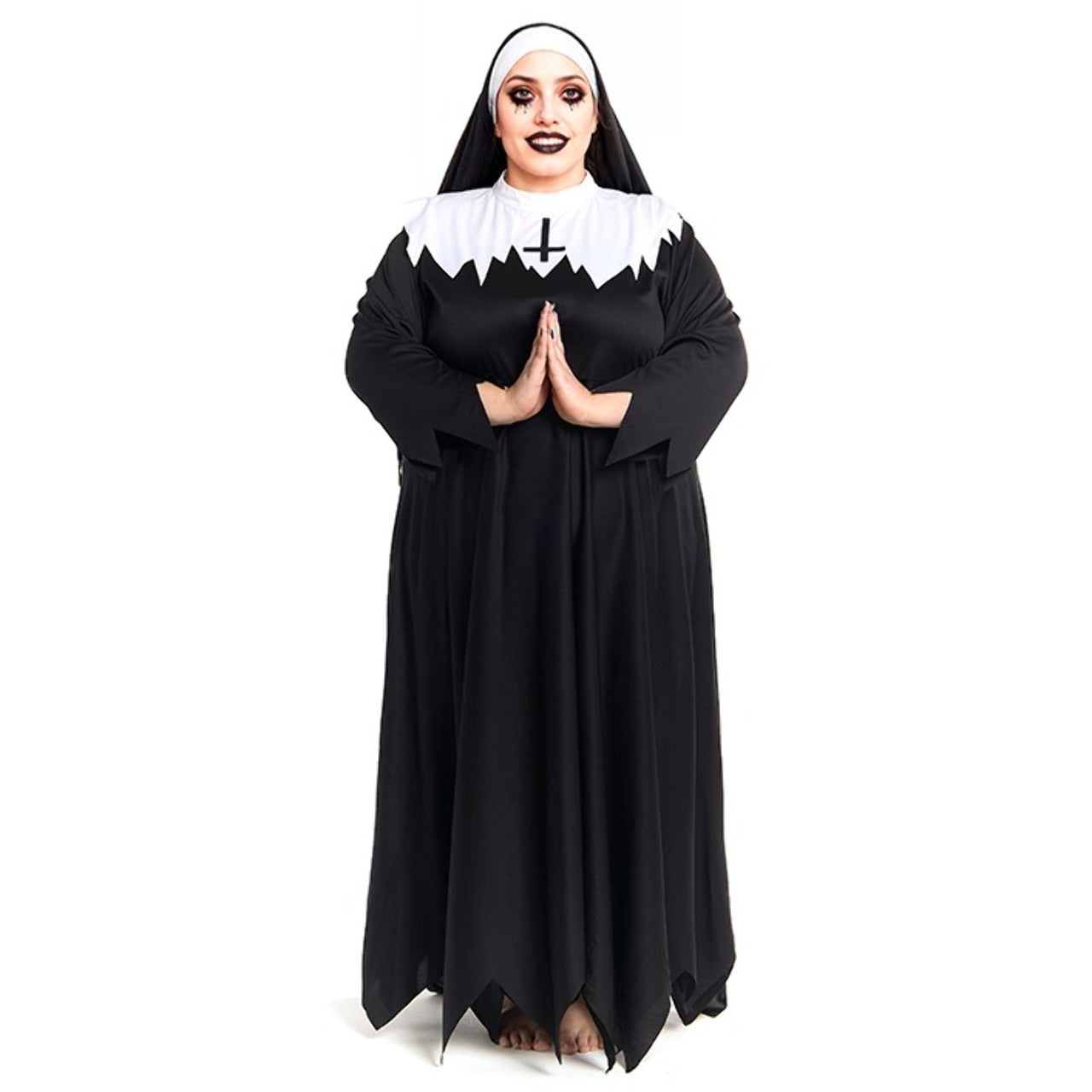 Déguisement de Nonne Zombie Plus pour femme