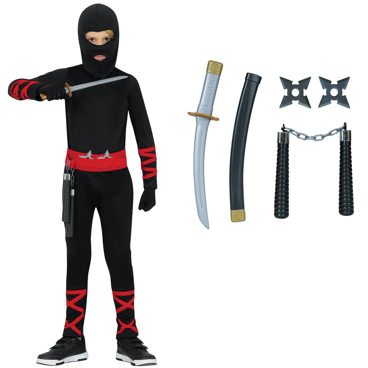 Déguisement de Ninja avec Armes pour garçon