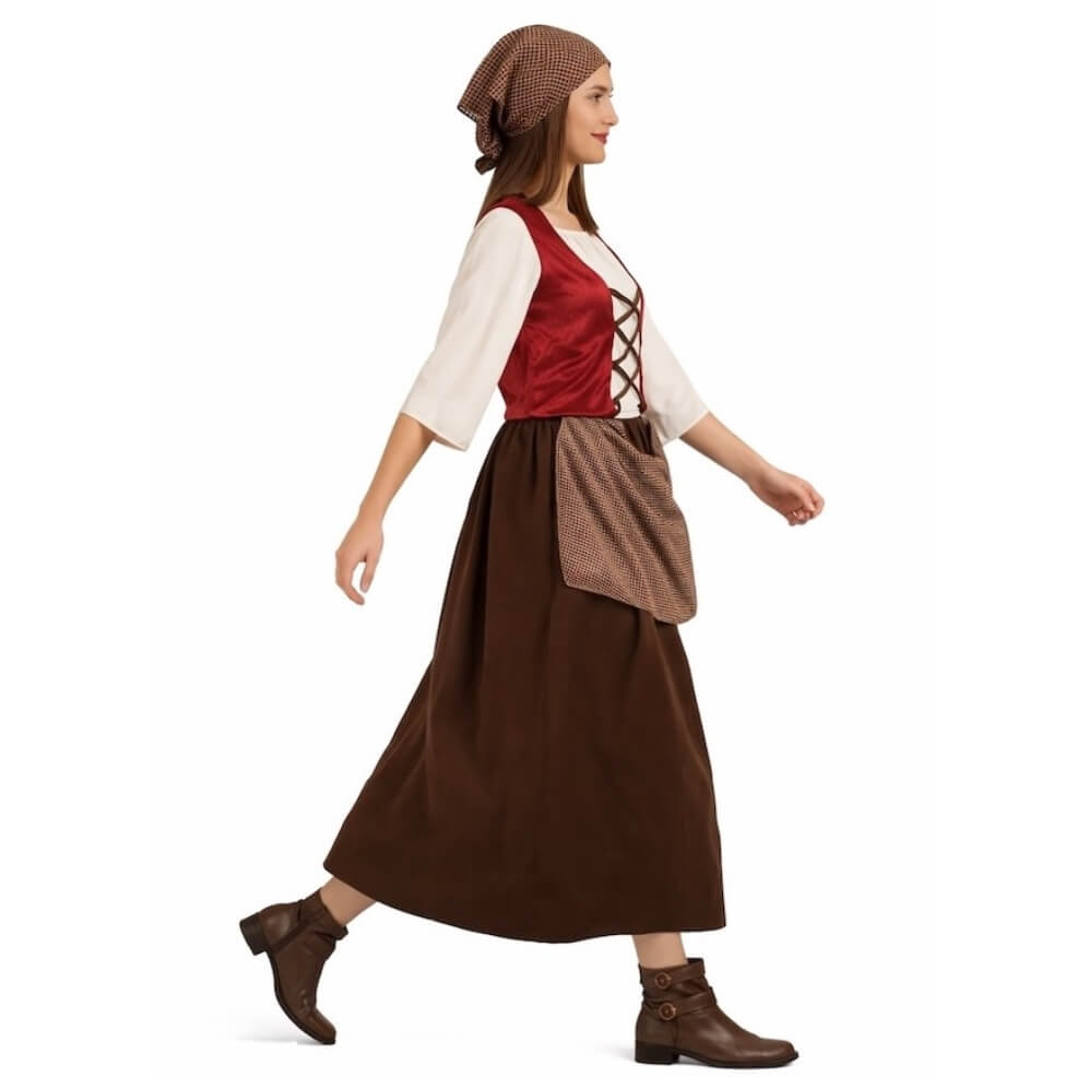 Déguisement Aubergiste Marron femme