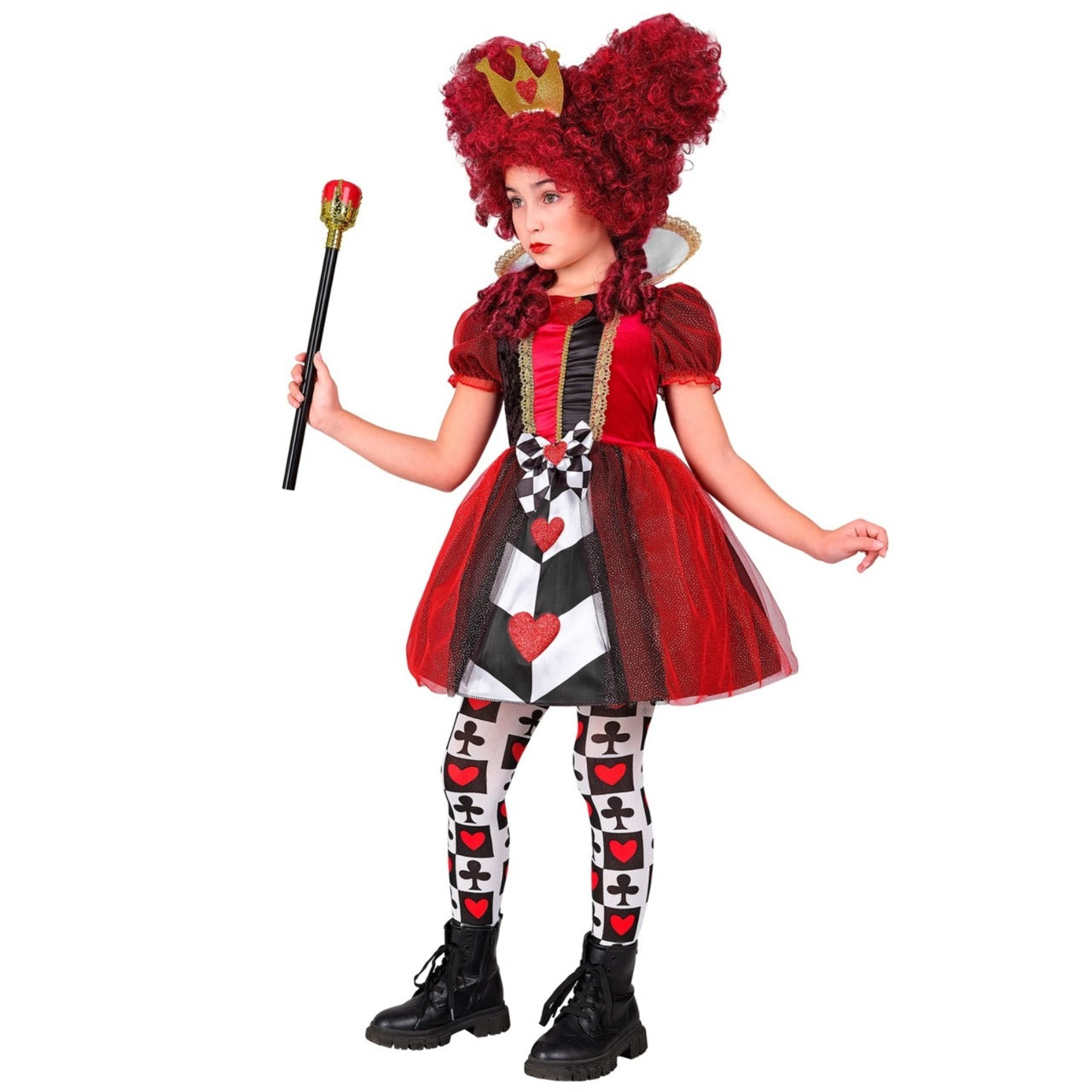 Déguisement de Reine de Cœur en tulle pour fille