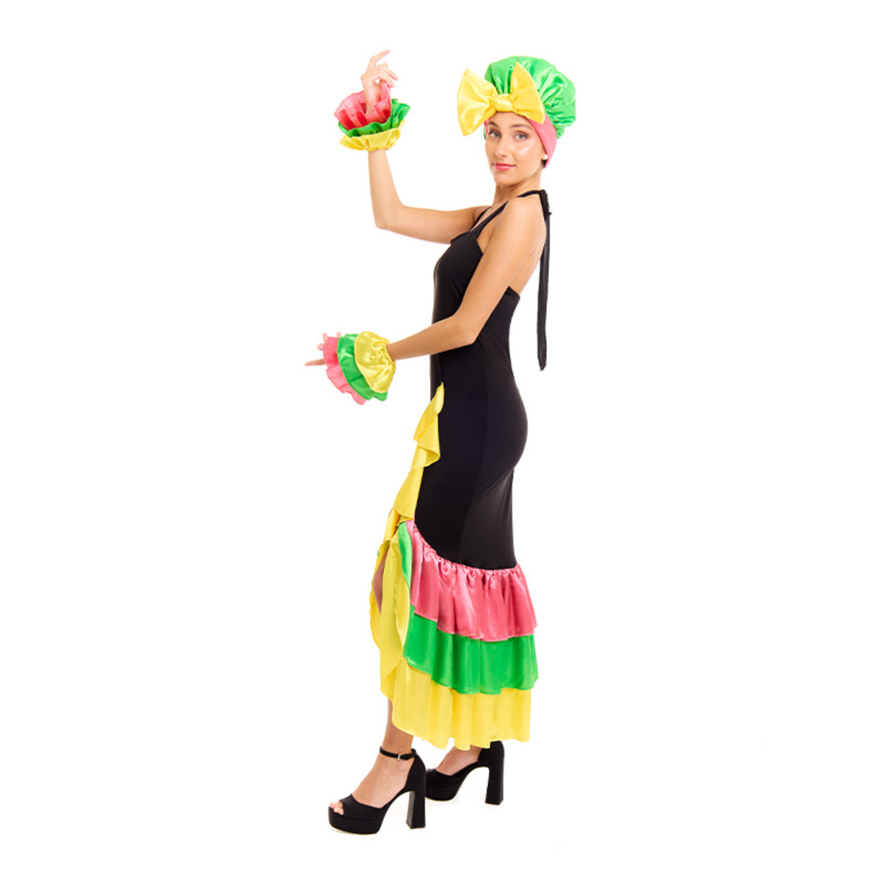 Déguisement de Rumbera Colorée pour femme