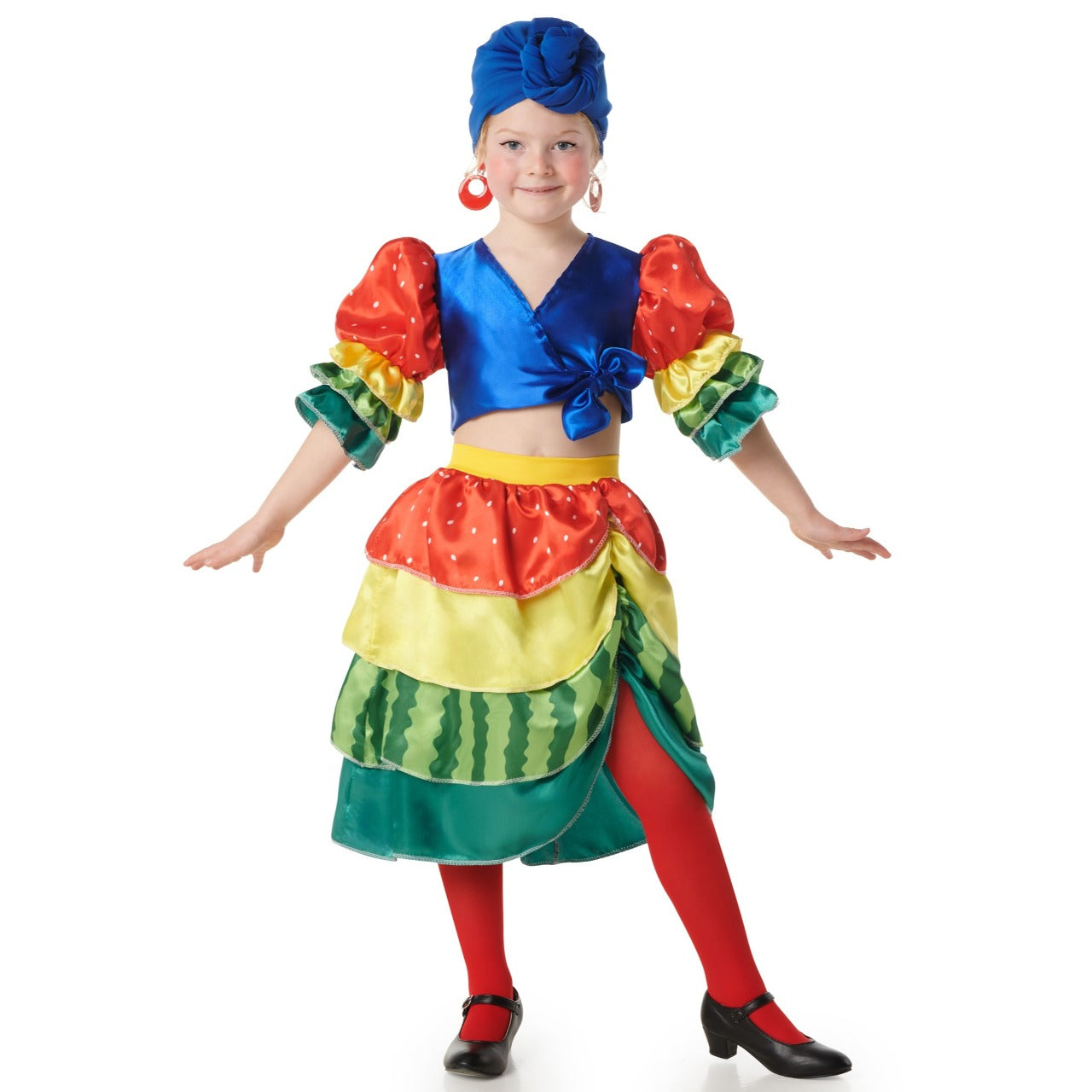 Déguisement de Rumbera Multicolore pour fille
