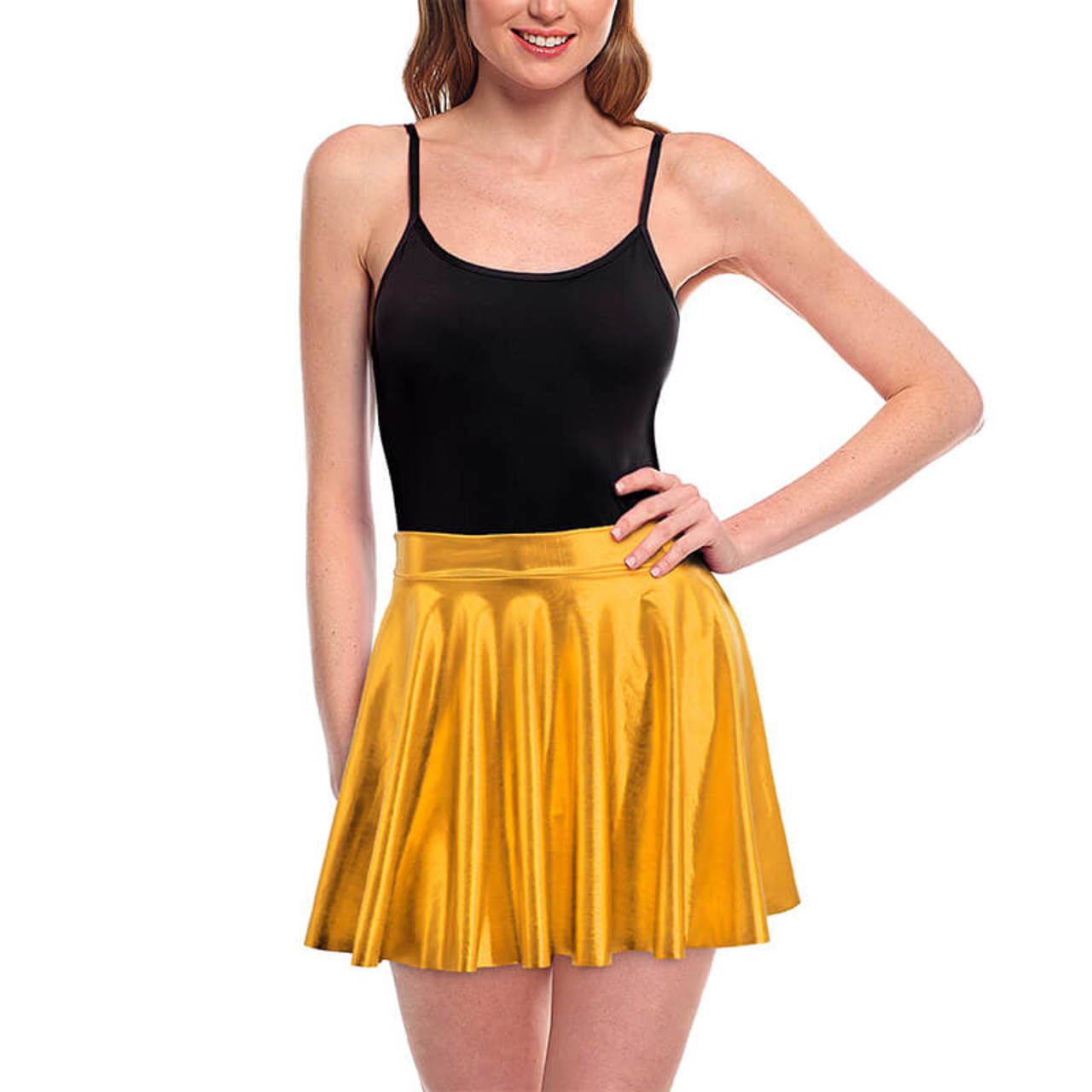 Jupe Dorée Métallisée