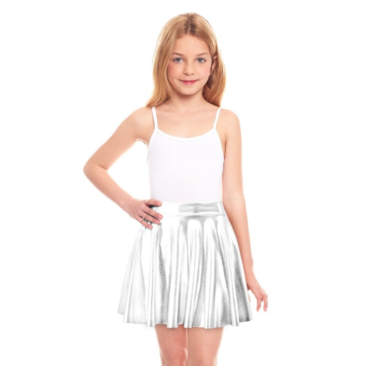 Jupe argentée métallisée pour fille