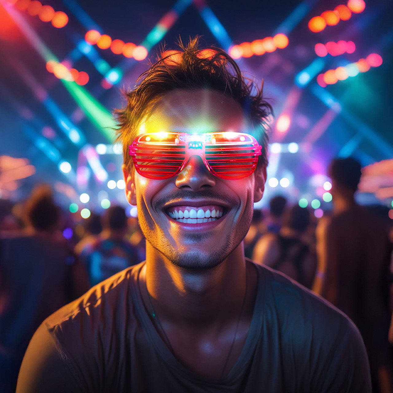 Lunettes avec lumières LED (couleurs assorties)
