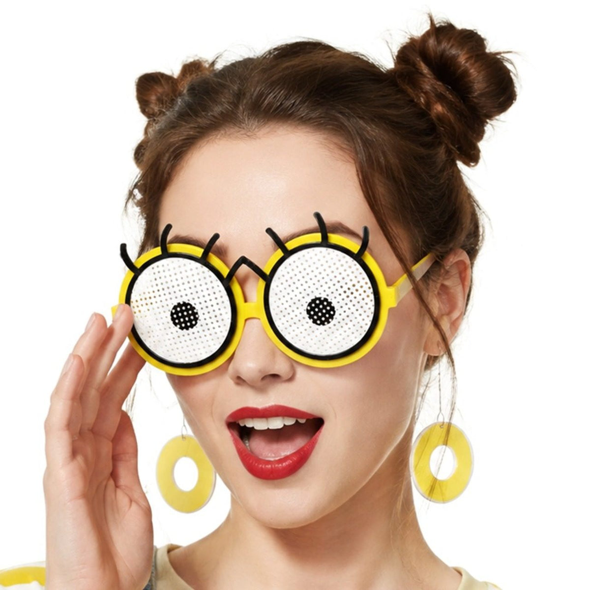 Lunettes de Minion avec cils