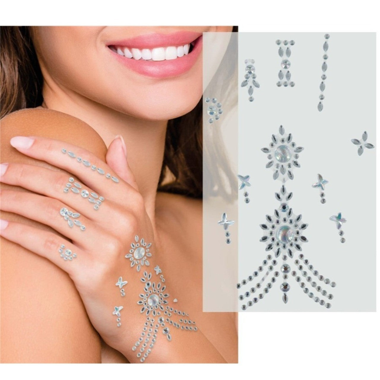 Paillettes Argentées pour les mains