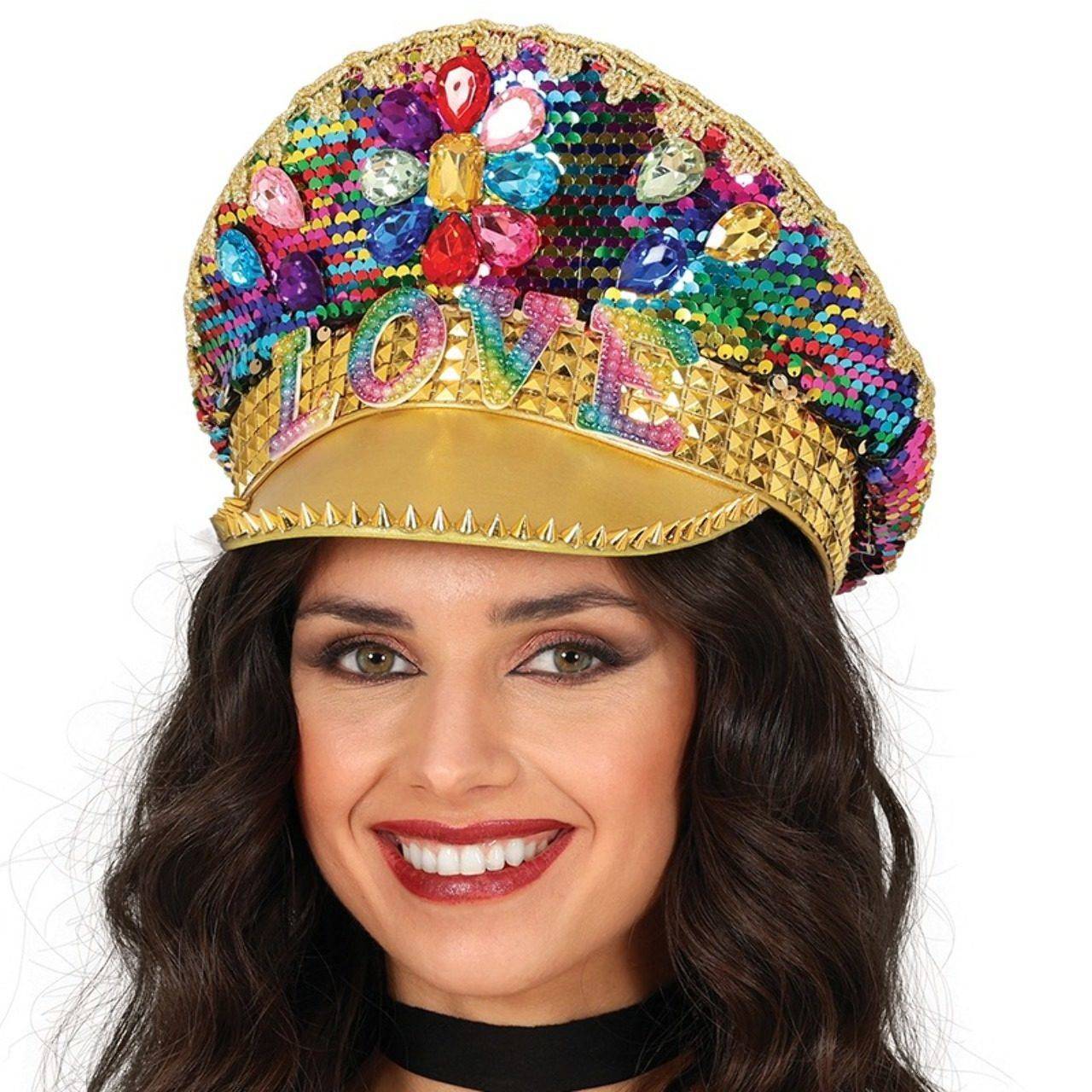 Casquette Police Love Strass